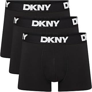DKNY Seattle Mens Boxers Shorts Multipack | Pack Of 3 Cotton Boxers For Men | Soft Breathable Trunks, Premium Cotton Fabric | Mens Underwear Trunks For Him