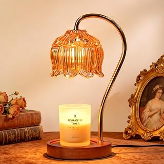 Flower Candle Warmer Lamp with Timer, Dimmable Candle Lamp Warmer, Mothers Day Birthday Gifts for Mom Wemen Her Wife, Anniversary Romantic Gifts Ideas, Vintage Lamp Candle Warmer