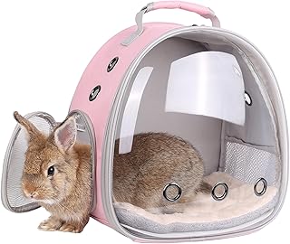 Portable Small Animal Backpack Travel Breathable Pet Carrier Bag Cages for Guinea Pig, Rabbit, Bearded Dragon, Squirrel, Tortoise, Bird, Lizard, Sugar Glider