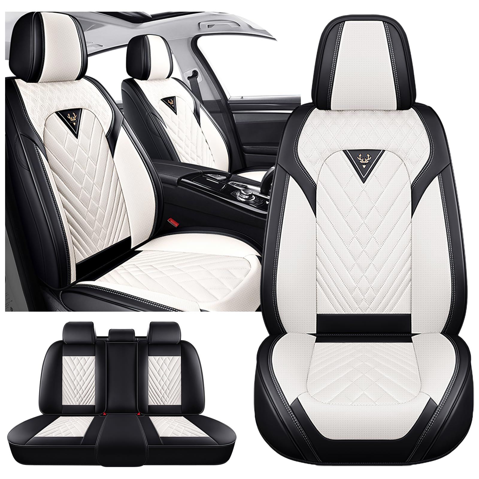 Car Seat Covers for Toyota Sienna 2000-2026, Waterproof Nappa Leather Car Seat P