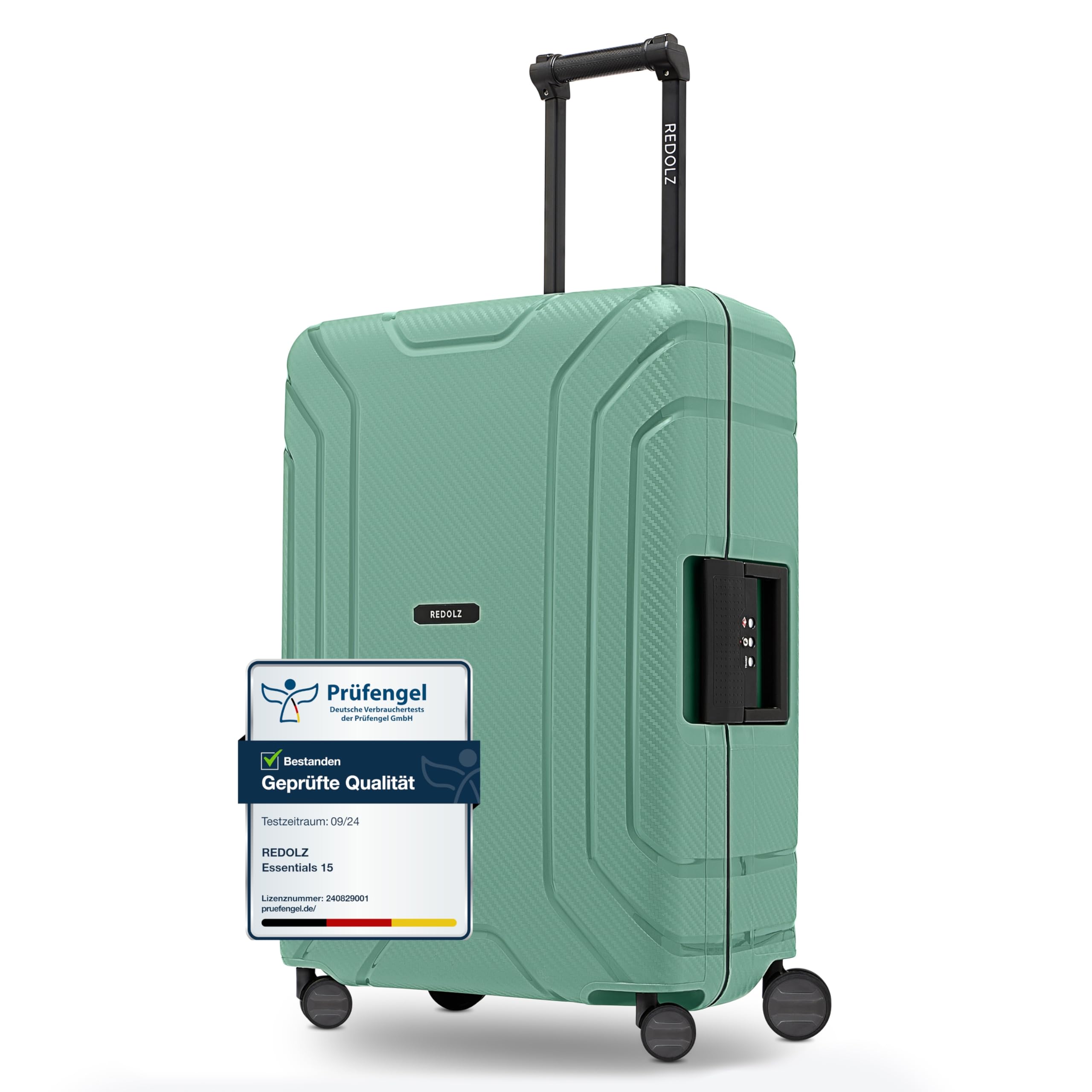 REDOLZ Essentials 15 Regular Items, Green (sea green), Medium (65 cm), Hard shel