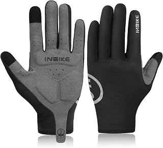 INBIKE Touch Screen Bike Gloves Full Finger Gel Padded MTB Gloves for Men