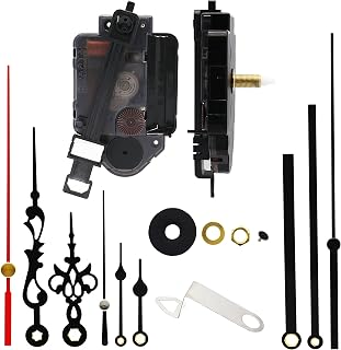 Youngtown 12888 Pendulum Type Step Movement 9/10" Shaft Battery Replacement | Quartz pendulum clock replacement fits 1/2" max dial thickness, DIY craft with 3-size hands for wall clock repair & assembly