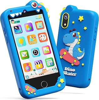 UCIDCI Kids Smart Phone Toys for Girls Ages 3-9 with Dual Camera - 4'' Phone Toy with Learning Games, Travel Gift with MP3 Music Player for Christmas Birthday Gifts for 3 4 5 6 7 Year Old Boys
