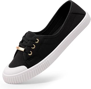 Harvest Land Women's Sneaker Low Top Canvas Fashion Slip on Shoes