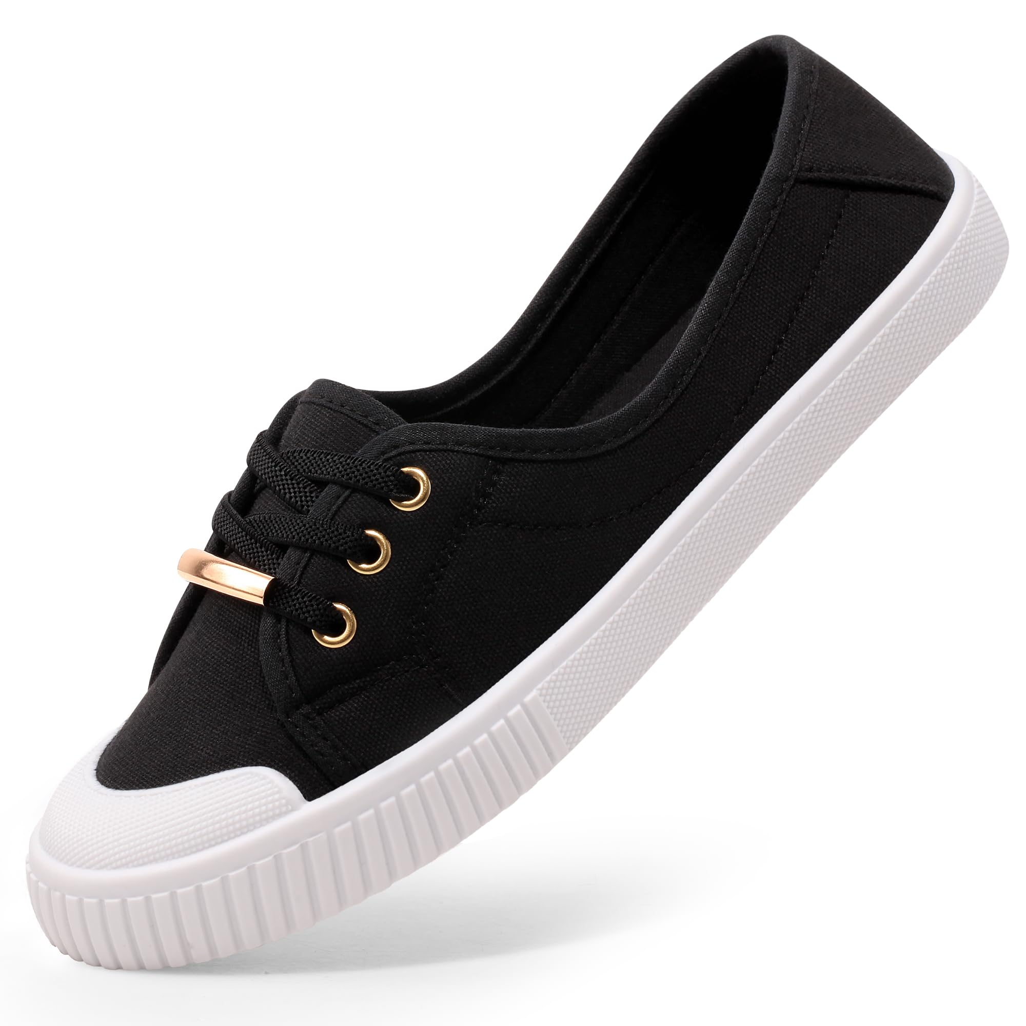 Harvest Land Women's Sneaker Low Top Canvas Fashion Slip on Shoes