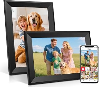 10.1 inch Smart WiFi Digital Picture Frame-Load from Phone Capability | 1280x800 IPS LCD Touch Screen Digital Photo Frame,Share Photos/Videos and Send Best Wishes via Free App-A gift for family