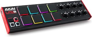 Akai Professional LPD8 USB MIDI Pad Controller | 8 RGB MPC Drum Pads, 8 Assignable Knobs, Universal DAW Compatibility, for Music Producers and Beat Makers