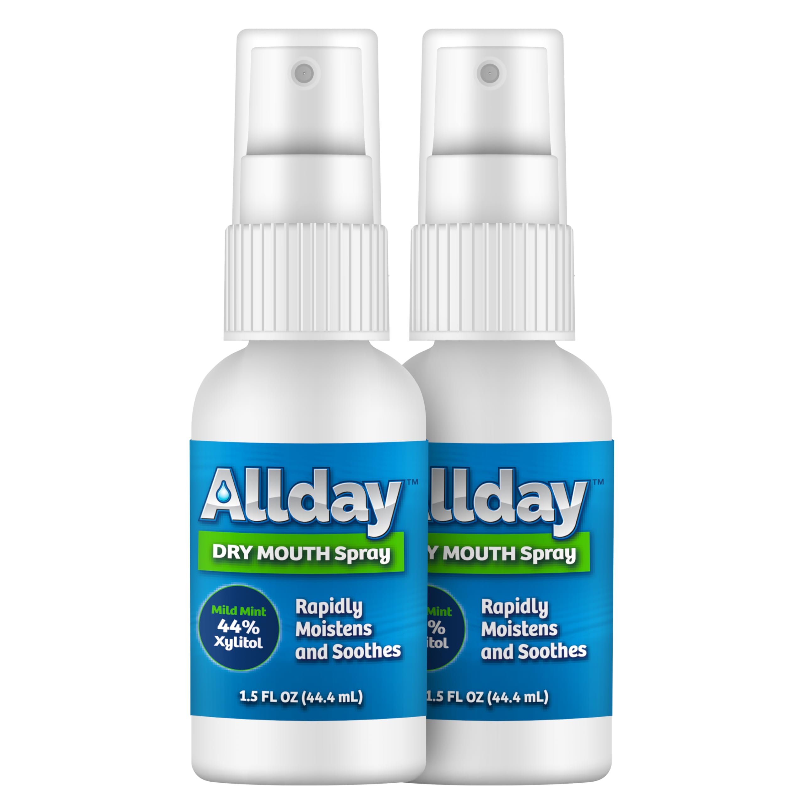 Allday Dry Mouth Spray - Maximum Strength Xylitol, Fast Acting, Non-Acidic (Pack