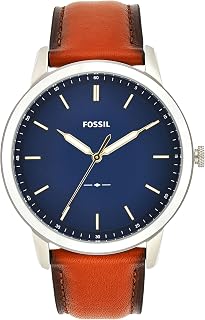 Fossil Minimalist Men's Quartz Watch with Steel Bracelet or Leather Strap