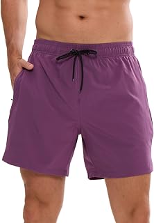 Arcweg Men's Swim Shorts Fast Drying Bango Shorts Sea Beach Bathing Suit Mesh Lining with Pocket and Drawstring Trunks