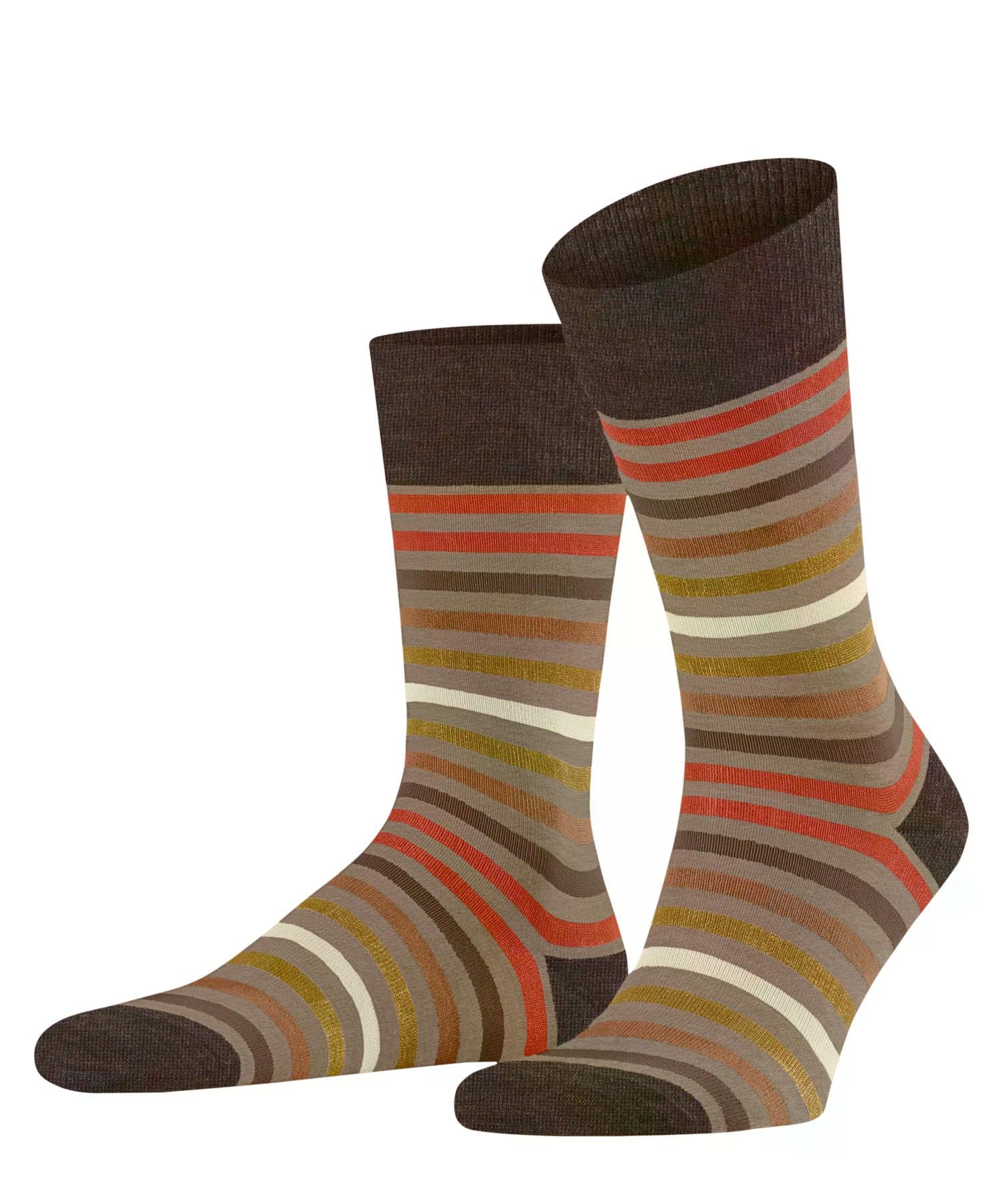 FALKE Men's Tinted Stripe Socks Breathable Climate-Regulating Odour-Neutralising