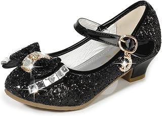 Cadidi Dinos Girls Dress Shoes Wedding Party Heel Mary Jane Princess Flower Shoes (Toddler/Little Kid/Big Kid)