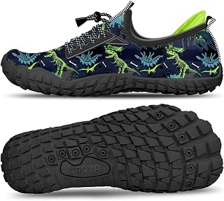 CROVA Kids Water Sports Shoes Ultra Light Totally Drainage Quick-Dry Aqua Socks Barefoot Slip-on for Boys Girls Toddler