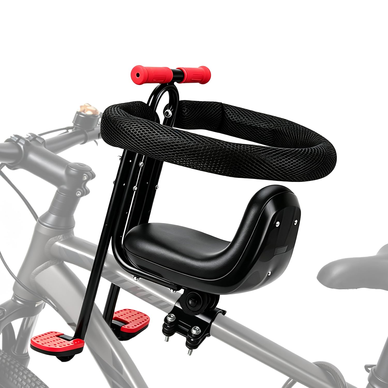 Child Bike Seat, Toddler Bike Seat, Detachable Bike Seat for Kids, Front Mounted