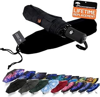 SY COMPACT Travel Umbrella Windproof Automatic Unbreakable UV Protection | Small, Compact, 11" Folded, Waterproof Canopy, City Trips & Commute, Factory Direct Highly Cost-Effective Sun Umbrella