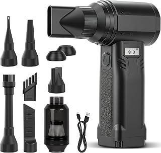 BOLYDOOM Electric Air Duster, Electric Blower, Car Wash, No.1 Blast in History, 2026 Improved Charging, 300,000 RPM, Super Strong, High Speed Rotation, 10 Air Flow Adjustment, 20,000 mAh Battery, 9