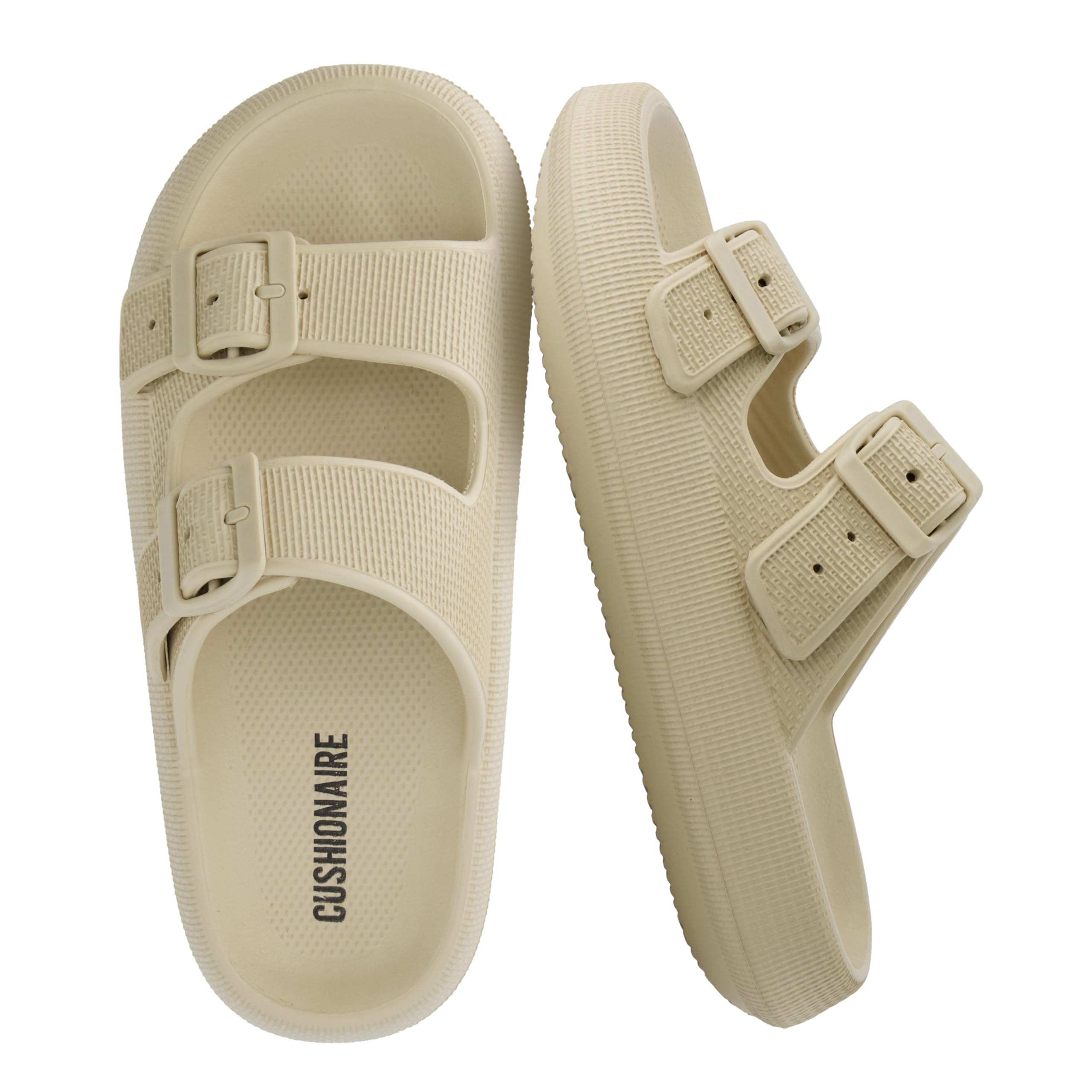 CUSHIONAIRE Women's Fame Cloud Recovery Slide with +Comfort