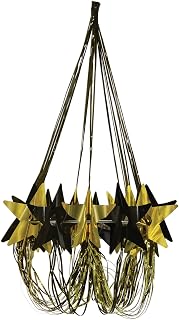 Beistle Party Supplies Star Chandelier, 35" (Black/Gold)