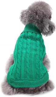 Dog Sweater Soft Warm Turtleneck Knitted Clothes for Small Medium Large Pet