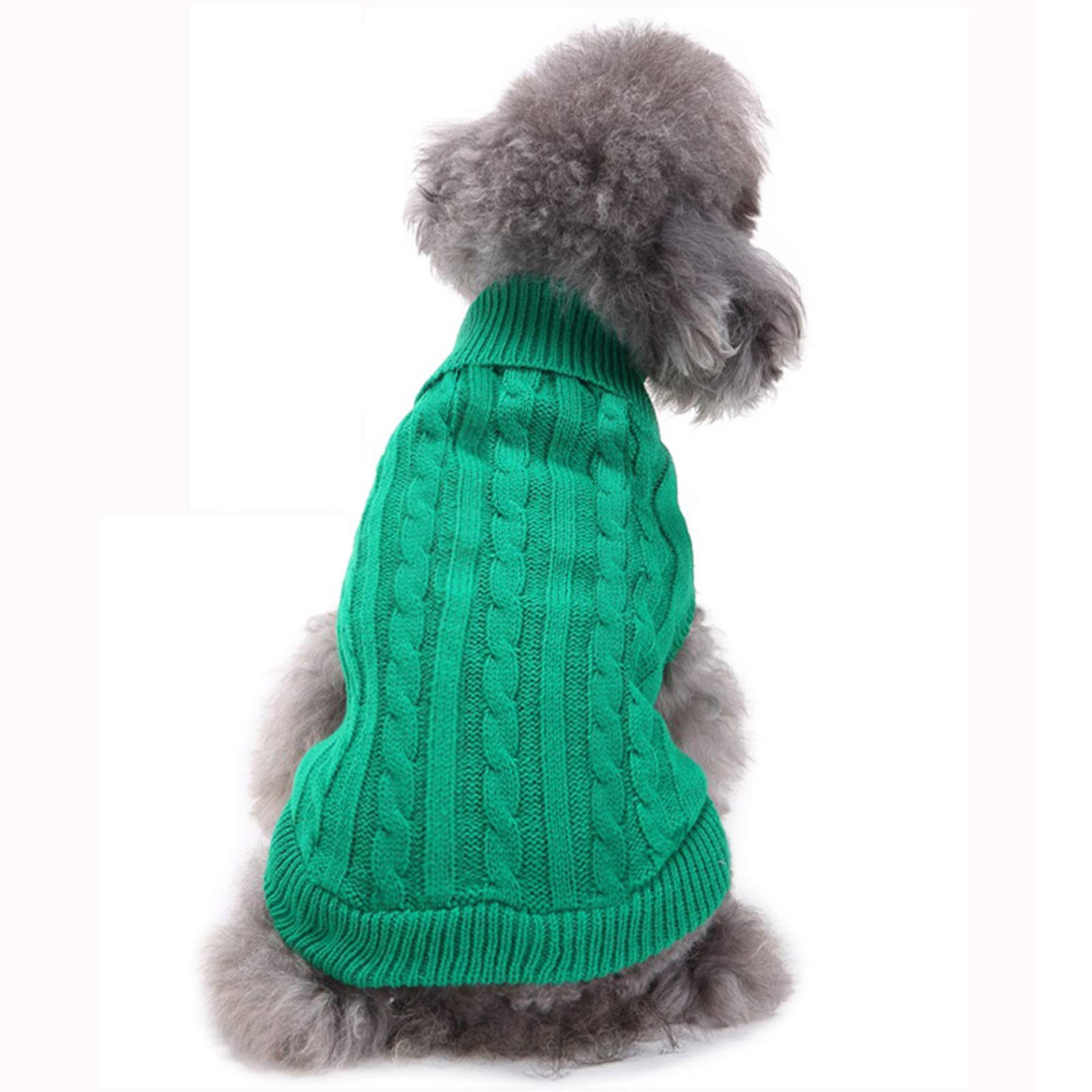 Dog Sweater Soft Warm Turtleneck Knitted Clothes for Small Medium Large Pet
