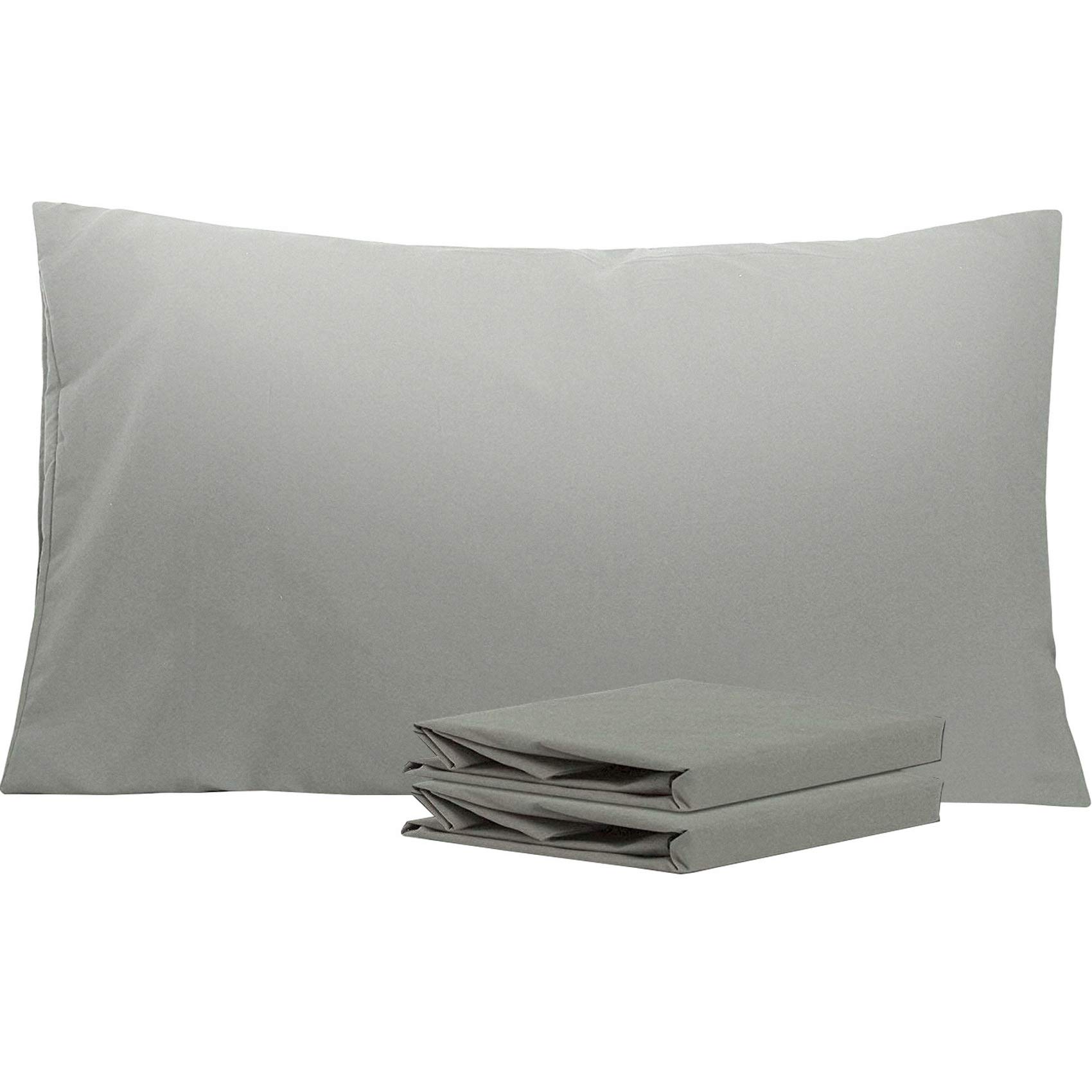 NTBAY Plain Microfibre Pillowcases with Soft Envelope Closure, Anti-Wrinkle and 