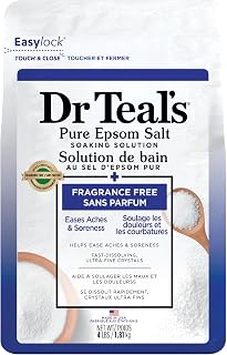 Dr Teal's Epsom Salt Magnesium Soak, Fragrance Free, 4 lbs