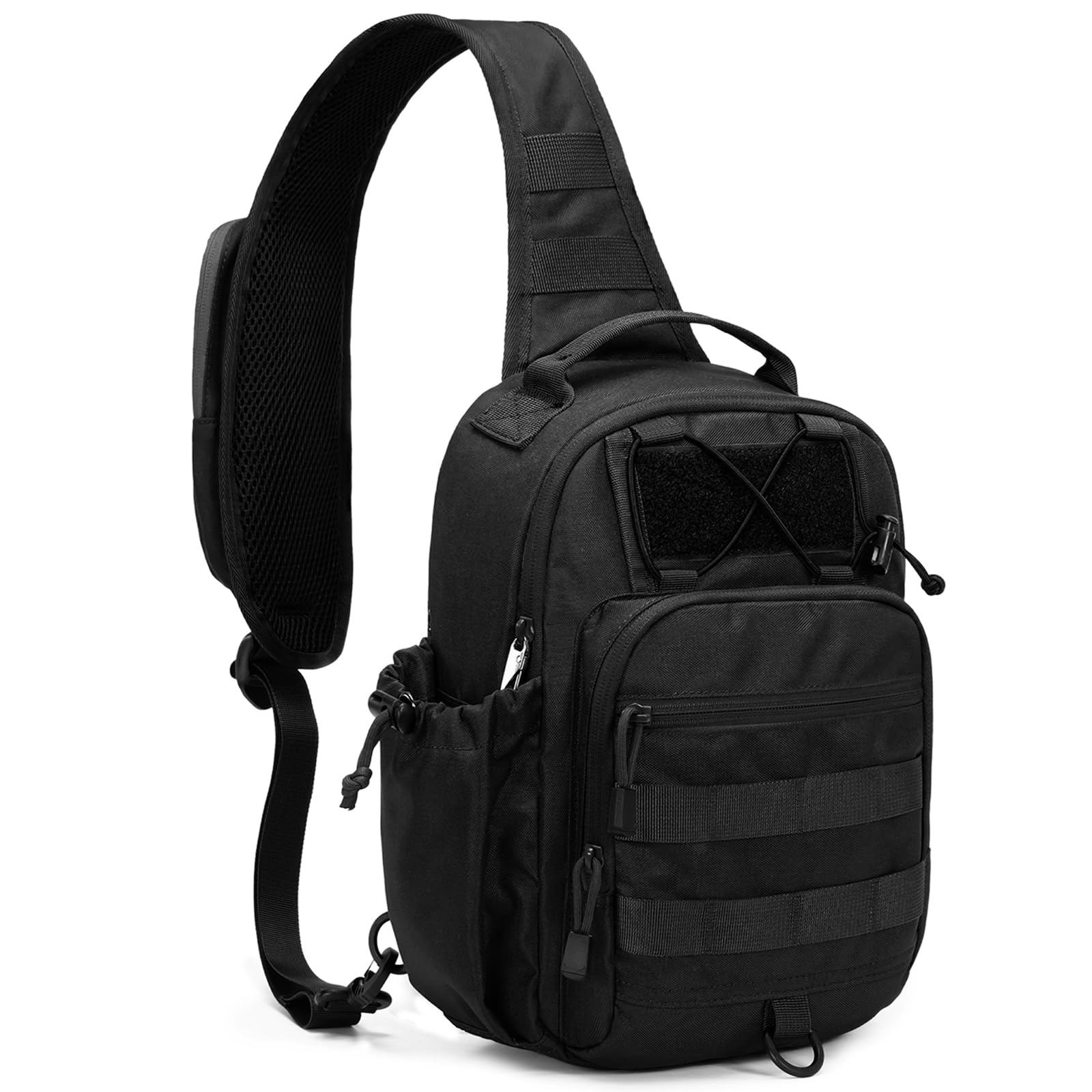 HALOVIE Anti-theft Tactical Sling Bag RFID Black Military Shoulder Bag with Phon