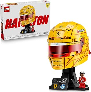 LEGO Editions Scuderia Ferrari HP Lewis Hamilton Helmet 43022 | Set for 14+ Year Old Boys & Girls, Display Model Kit, Collectible Minifigure, Formula 1 Merchandise, Gift Idea, 884 Pieces