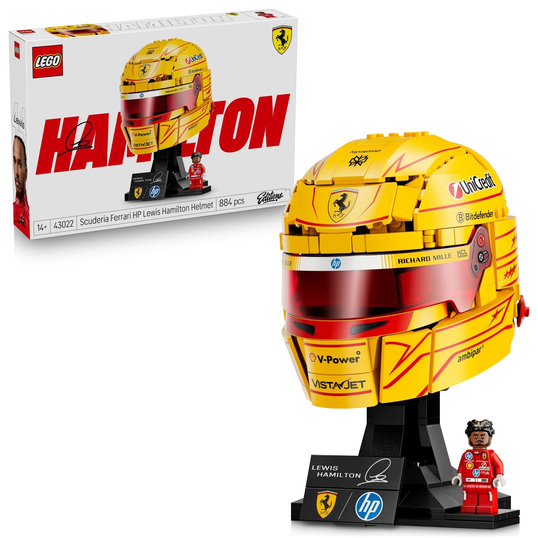 LEGO Editions Scuderia Ferrari HP Lewis Hamilton Helmet 43022 | Set for 14+ Year