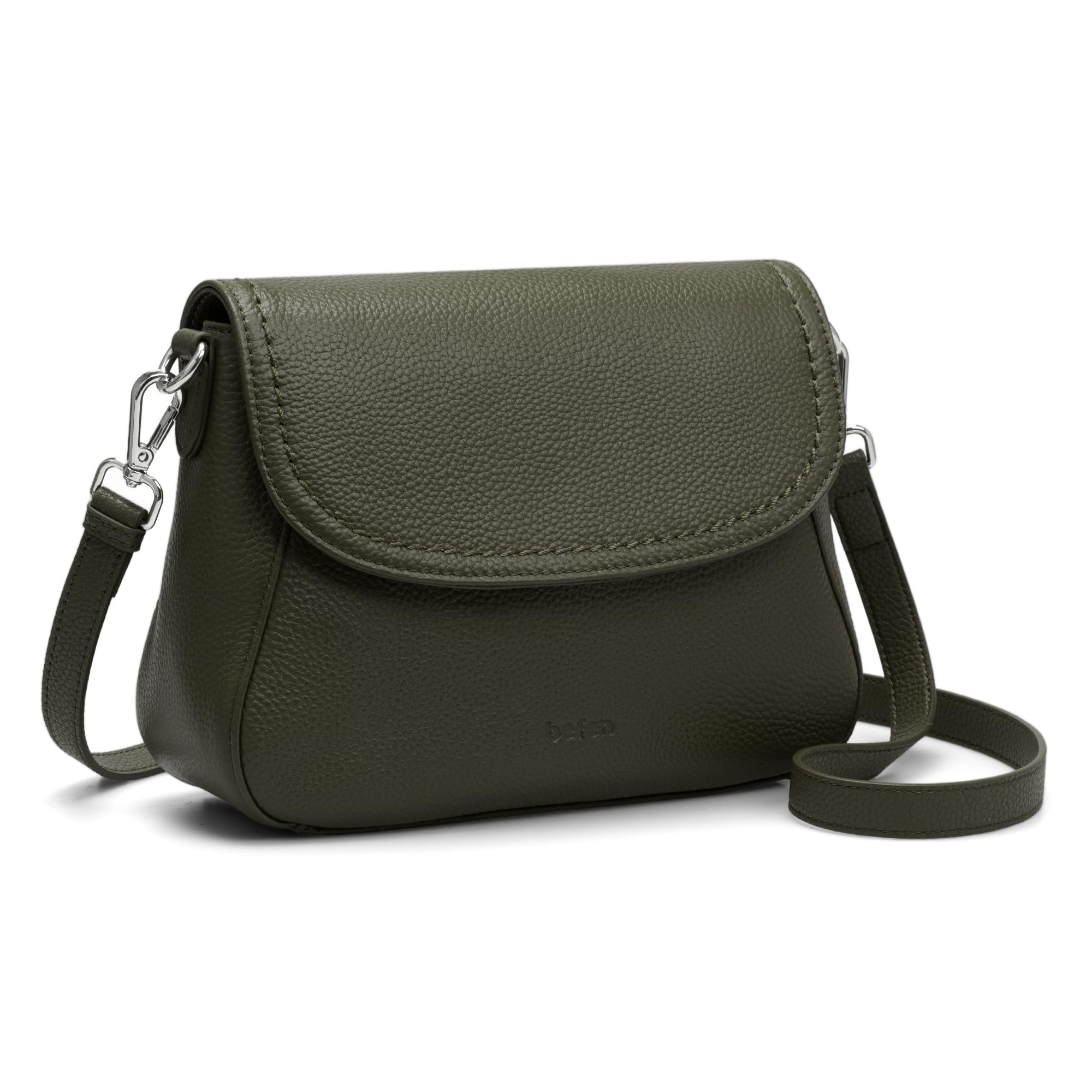 befen BorMedia Women's Genuine Leather Crossbody Bags with RFID Credit Card Comp