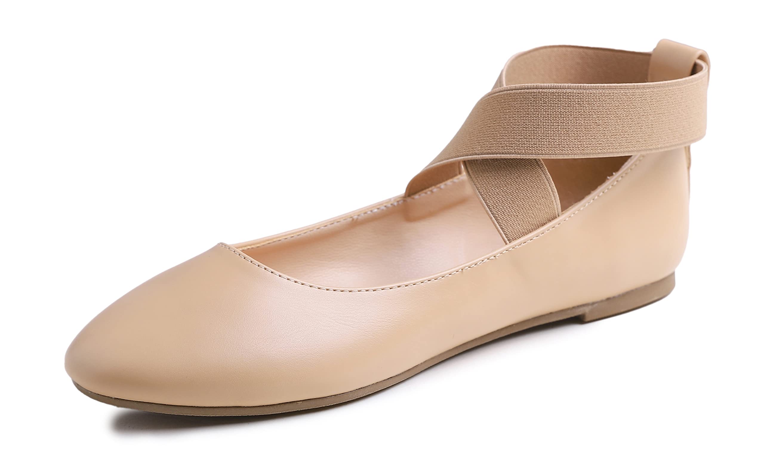 Feversole Coloured Suede Ballerina with Memory Foam Cushion for Macaroons for Wo