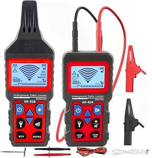 NOYAFA NF-826 Underground Cable Tester Locator Wire Tracker Detector, Wall and Underground Pipeline Wire Detector, Test Short Circuit Breaker of Wall and Underground Cables