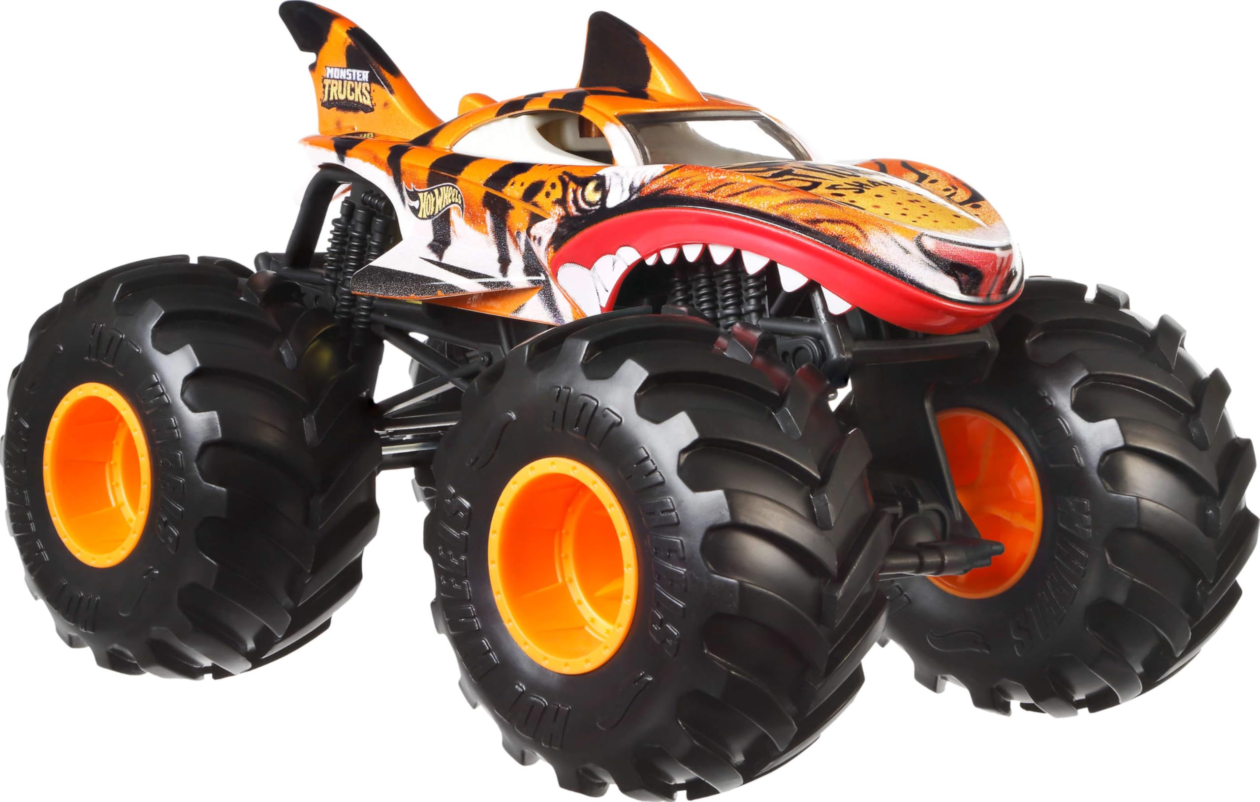 Hot Wheels Monster Trucks Oversized Tiger Shark in 1:24 Scale | Die-Cast Toy Tru