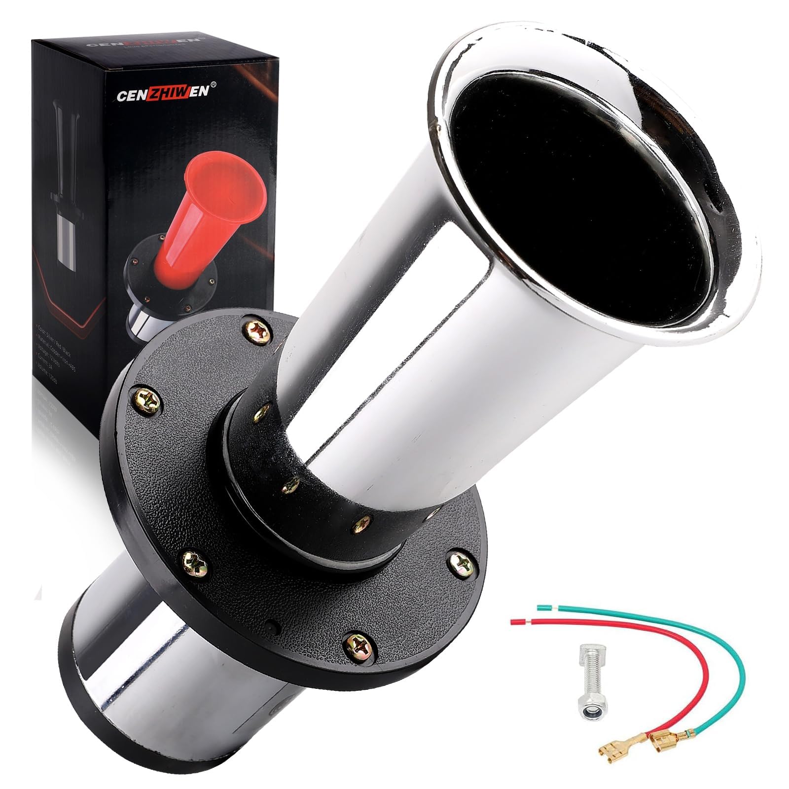 CENZHIWEN 12V 110 dB Ahooga/OOGA Air Horn for Hot Rod, Model T, Golf Cart | Comp