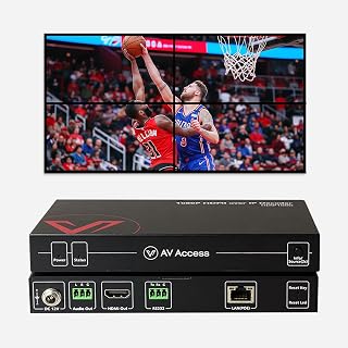 AV Access AV Over IP Decoder 1080P, HDMI Output for Multi-Screen(HDIP100D) | Video Wall up to 8×8, Plug & Play No IGMP Setup, 395ft(120m), for Sports Bar, Retail, Church (Must Use with HDIP100E)