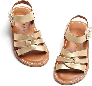 Felix & Flora Toddler Girl Sandals - Little Girl Easter Dress Shoes Lightweight Open Toe Beach Holiday Flats