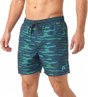 RIPT Men's Quick Dry Board Shorts with Mesh Lining, UV50 Protection, Beach Shorts, Swimming, Surf, Holiday, Summer