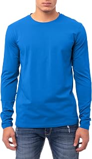 X RAY Men's Crew Neck Hooded Long Sleeve, Soft Premium Cotton Slim Fit Casual Fashion Tee Long Sleeve Crew Neck Soft Stretch Cotton Slim Fit Casual Fashion T-Shirt