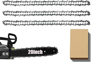 3 Pack Chainsaw Chain for 20" Bar, 76 Link .325" LP .058" Gauge for Hyundai | Replacement Low-Kickback Chain fits for Timberpro 62CC, Hyundai HYC6200X, Parker and Other Chainsaws