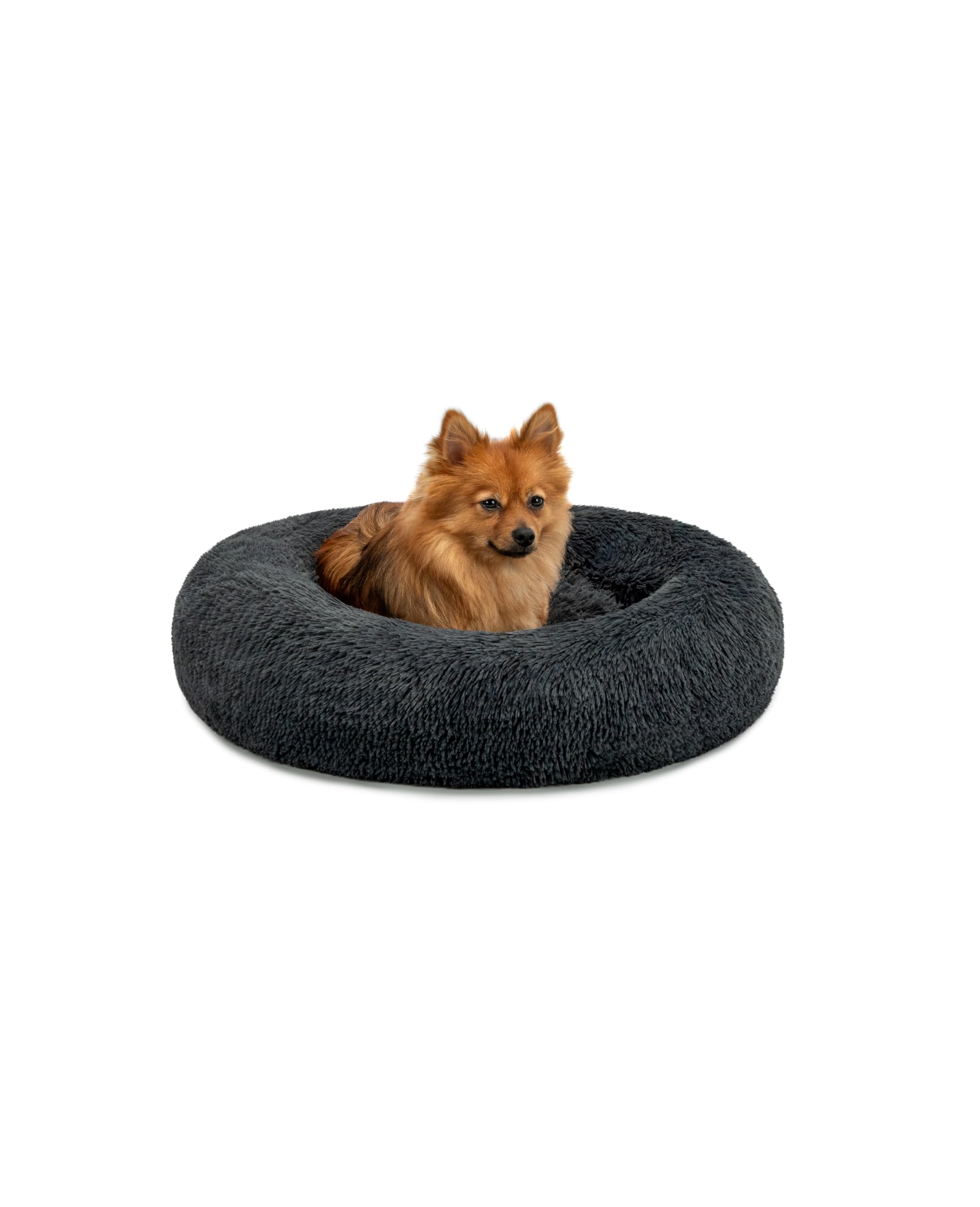lionto Donut bed for dogs and cats, fluffy round dog bed for small and large pet