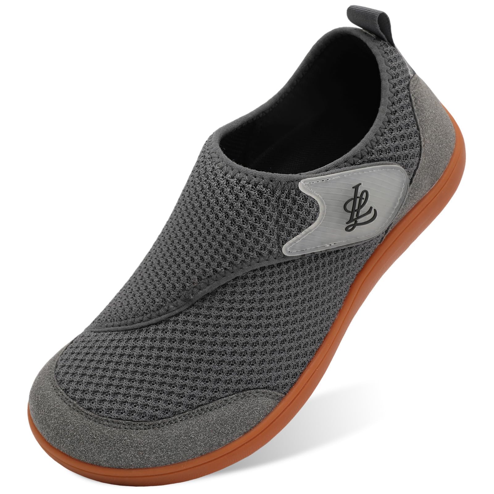 JIASUQI Mens Wide Diabetic Shoes Barefoot Breathable Walking Shoes Adjustable Ze