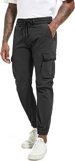 DON JOHNSON mens cargo pants, men pants with 6 pockets, mens casual pants