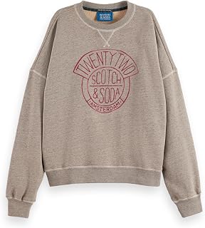Scotch & Soda Women's Chest Artwork Oversized Sweatshirt