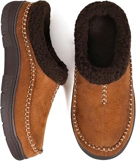 Zigzagger Men's Slip On Moccasin Slippers House Shoes
