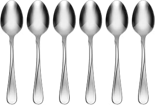 Oneida Flatware Flight Teaspoons 18/0 Silverware Set for 6, (6-Piece) | silver | light weight stainless steel | dishwasher safe do not soak in water | small spoon tea coffee cutlery set for dining