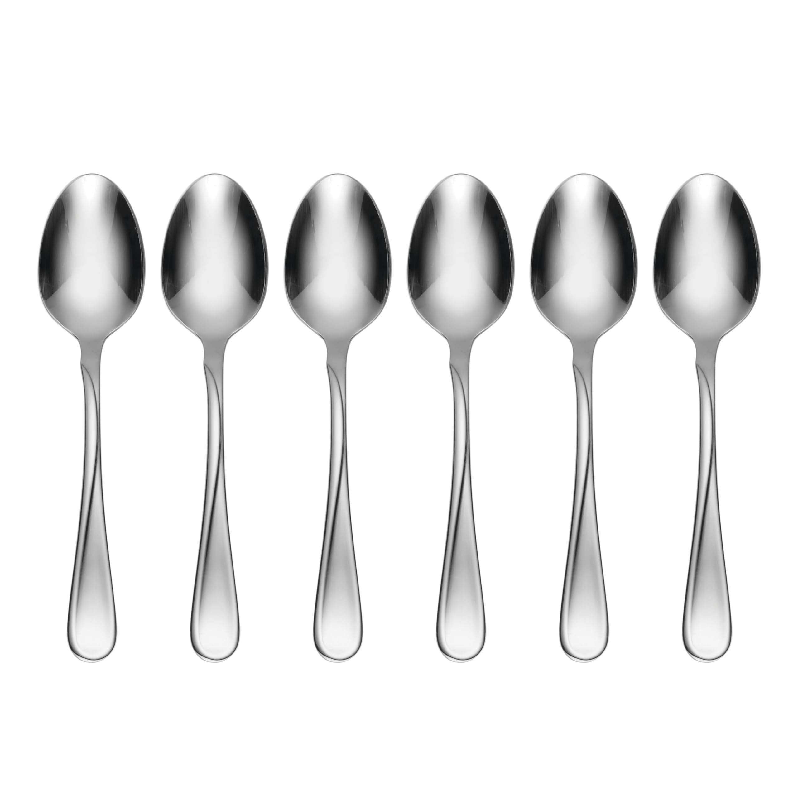 Oneida Flatware Flight Teaspoons 18/0 Silverware Set for 6, (6-Piece) | silver |