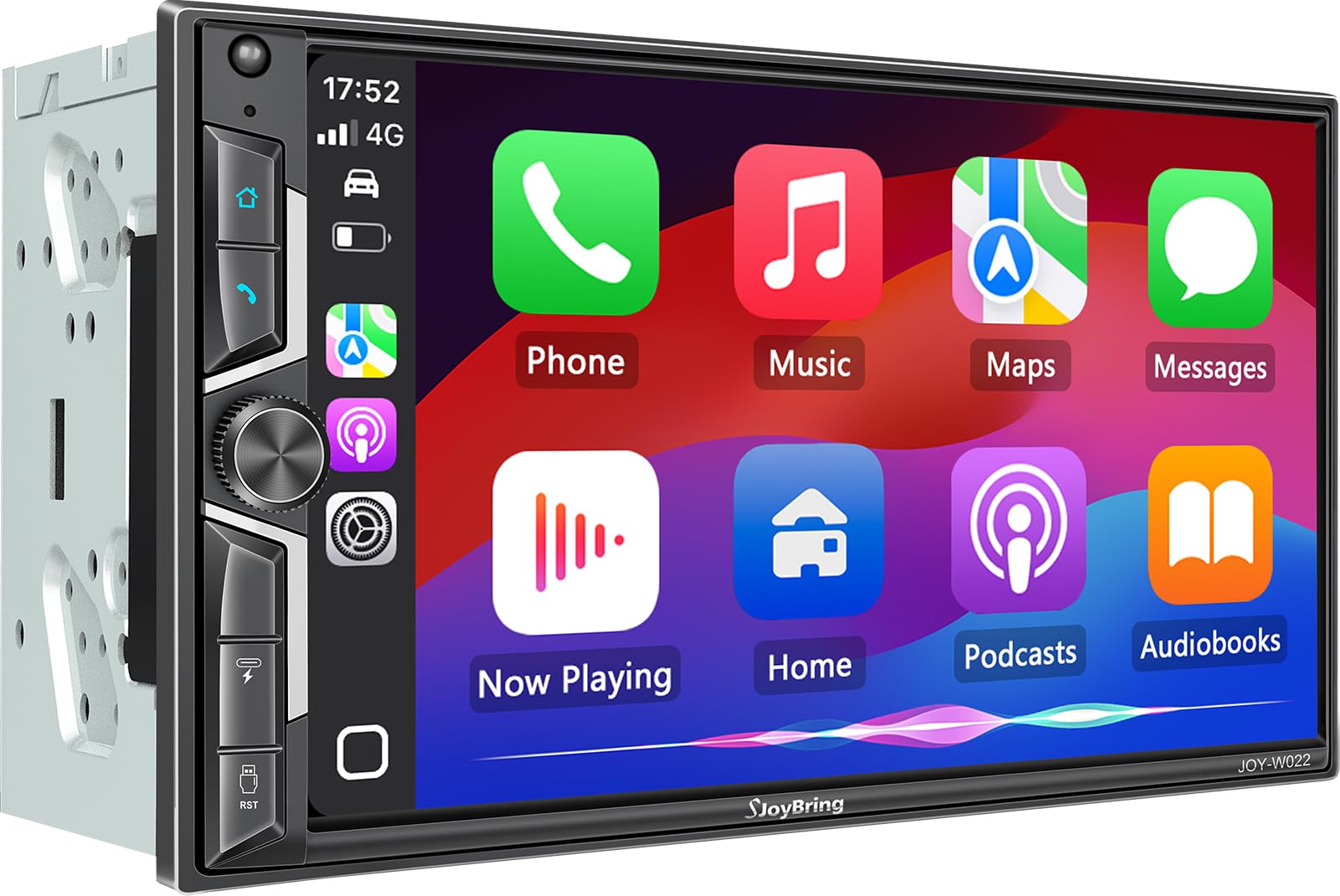 SJoyBring 7" QLED Double Din Car Stereo - Wireless Apple CarPlay & Android Auto,