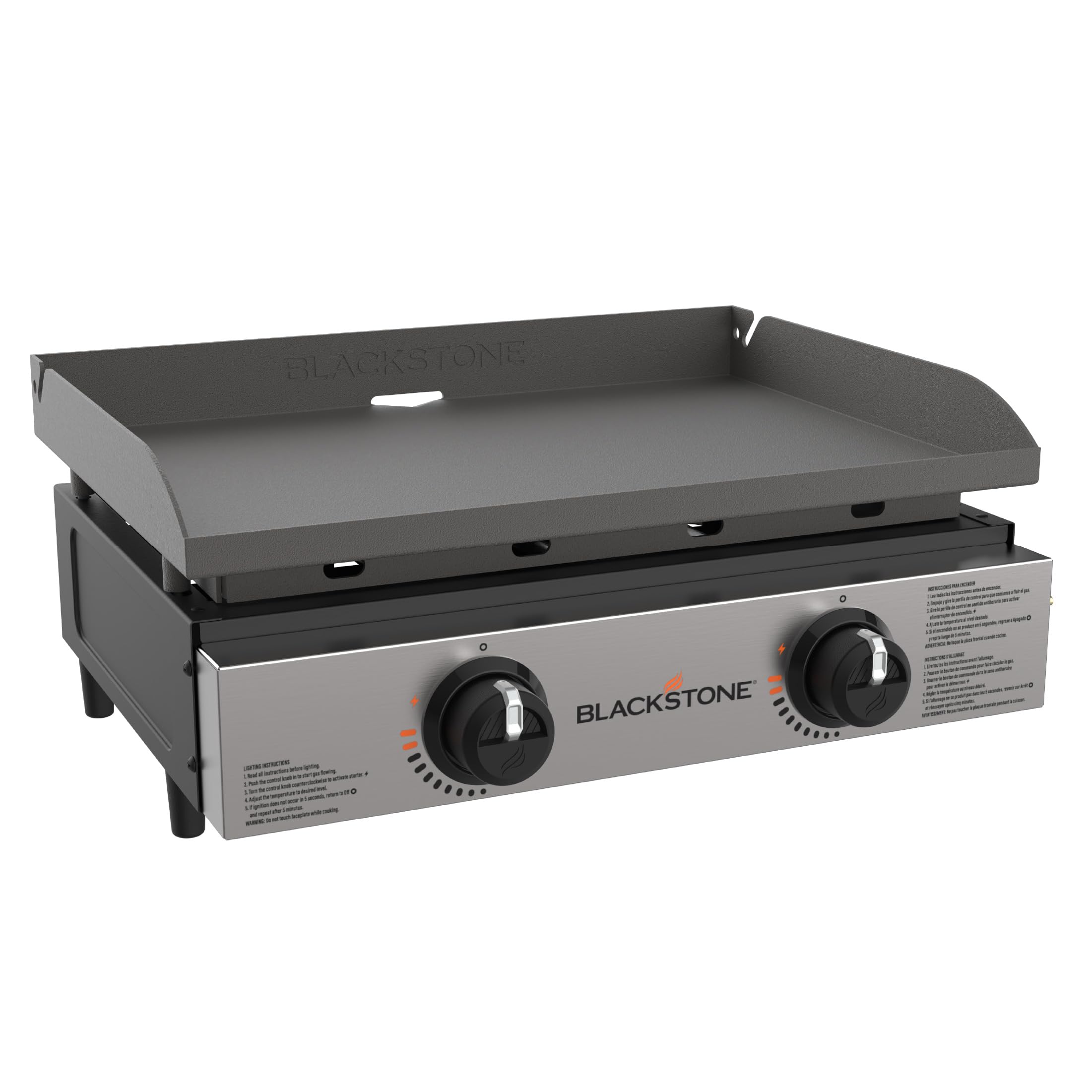 Blackstone 1666 22” Tabletop Griddle with Stainless Steel Faceplate, Powder Coat