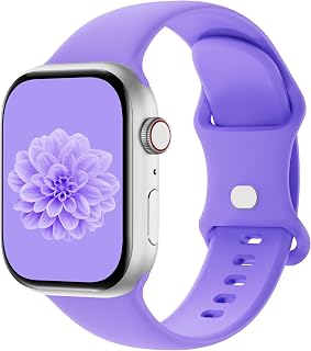 Silicone Sport Strap Compatible with Apple Watch 41mm 40mm 42mm 38mm 46mm 45mm 44mm 49mm Soft Replacement Strap for iWatch Ultra SE 3 2 1 Series 11 10 9 8